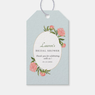 Étiquettes-cadeau Fleur de pivoine vintage Remerciement pour la douc