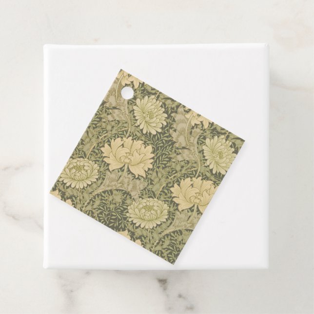 Étiquettes Cadeau Fleur de Sauge Chrysanthème de William Morris (En situation)