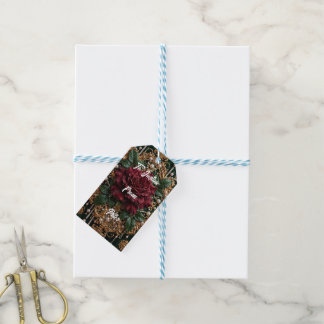 Étiquettes-cadeau Fleur de style gothique victorien