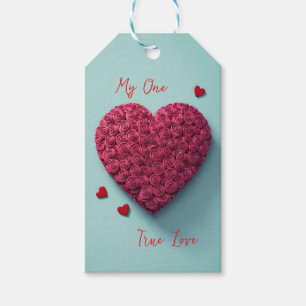 Étiquettes-cadeau Fleur de véritable amour -