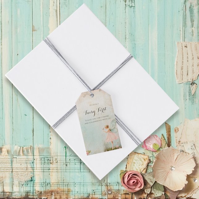 Étiquettes-cadeau Fleur fée fille Anniversaire (Créateur téléchargé)