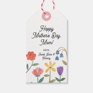 Étiquettes-cadeau Fleur Fête des Mères