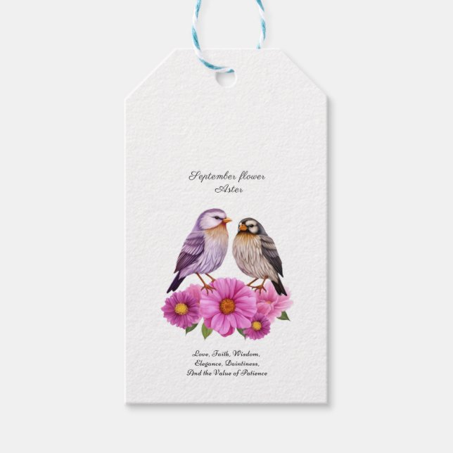 Étiquettes-cadeau Fleur glorieuse de septembre - Aster (Devant)