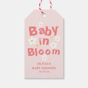 Étiquettes-cadeau Fleur rose bébé printemps en fleurs Cadeau de reme