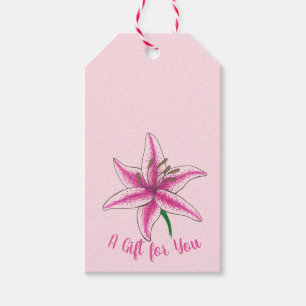 Étiquettes-cadeau Fleur rose Fleur Floral Jardin Fête Ressort Lys