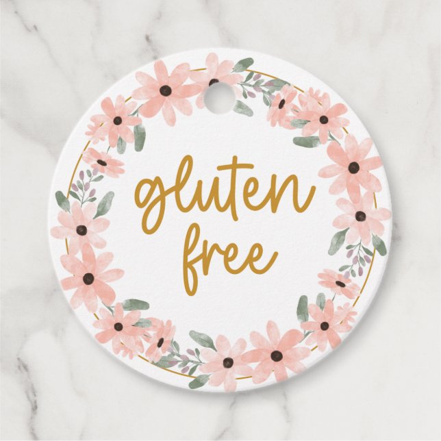 Étiquettes Cadeau Fleur sans gluten (Devant)