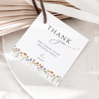 Fleur sauvage coloré Anniversaire Carré Merci