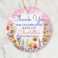 Fleur sauvage coloré Jardin Tea Party Merci