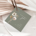 Étiquettes Cadeau Fleur sauvage lunatique | Sage Merci Favor Tags<br><div class="desc">Ces Fleurs sauvages fantaisistes | Sage merci les étiquettes de faveur sont parfaites pour votre mariage boho simple et élégant. Les fleurs sauvages minimalistes d'aquarelle vous feront vivre votre vision ! Le design de jolies fleurs blanches et dorées, avec des touches de violet et de jaune, complètera votre rêve de...</div>