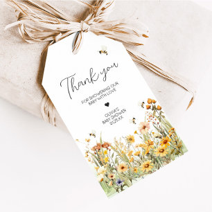 Étiquettes-cadeau Fleur sauvage Mommy to Bee Baby shower Favoriser l