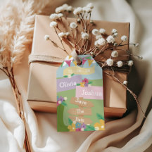 Fleur sauvage rustique avec pancartes de fanions S