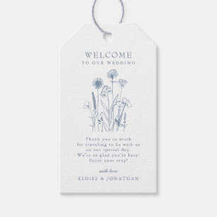 Étiquettes-cadeau Fleur sauvage simple minimaliste périphérique Mari