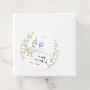 Étiquettes Cadeau Fleur sauvage sot de l'oie bébé garçon douche Merc