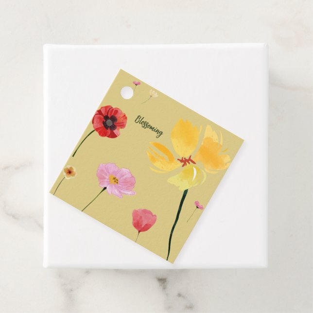 Étiquettes Cadeau Fleurissement (En situation)