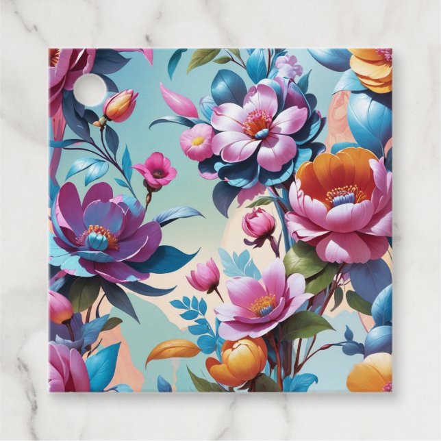 Étiquettes Cadeau Fleurs (Devant)