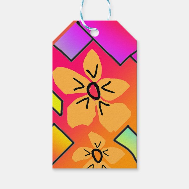 Étiquettes-cadeau Fleurs (Devant)