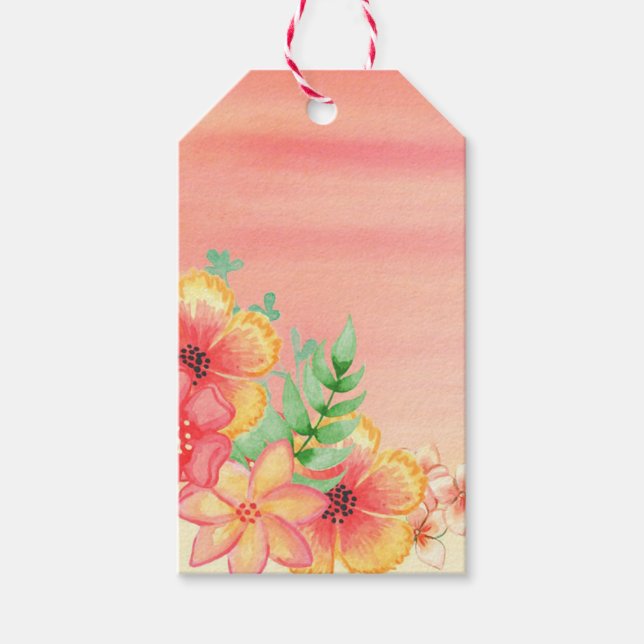 Étiquettes-cadeau Fleurs (Devant)