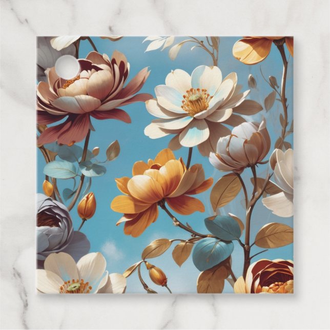 Étiquettes Cadeau Fleurs (Devant)