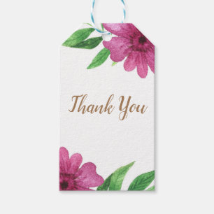 Étiquettes-cadeau Fleurs Aquarelle Rose Floral Printanier Shower de