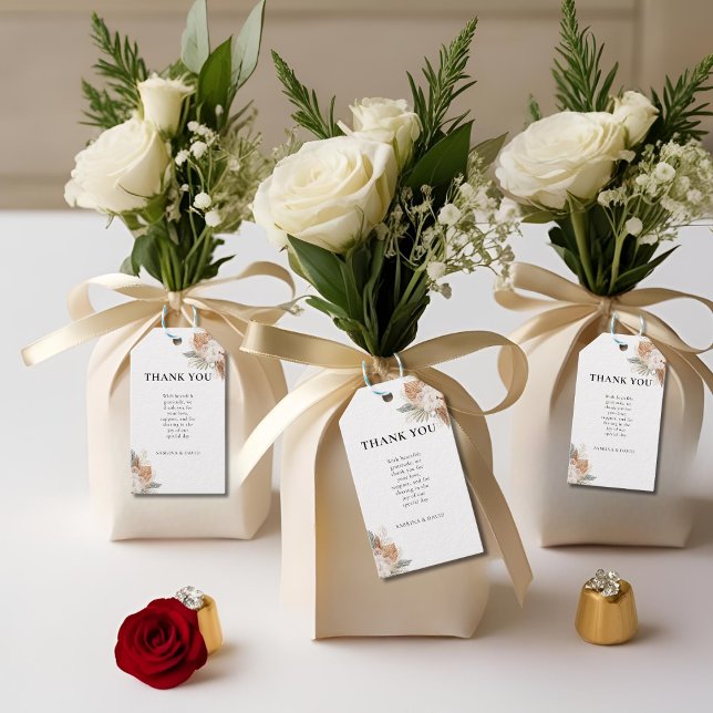 Étiquettes-cadeau Fleurs Boho  (Créateur téléchargé)