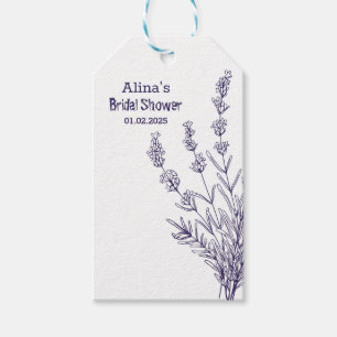 Étiquettes-cadeau Fleurs de lavande française personnalisées Tags ca