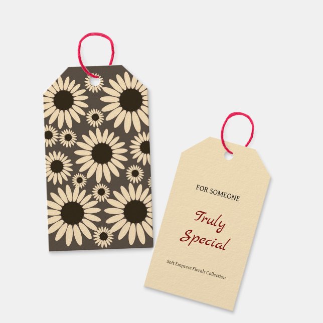 Étiquettes-cadeau Fleurs de l'Impératrice Douce Marron Impératrice (Créateur téléchargé)