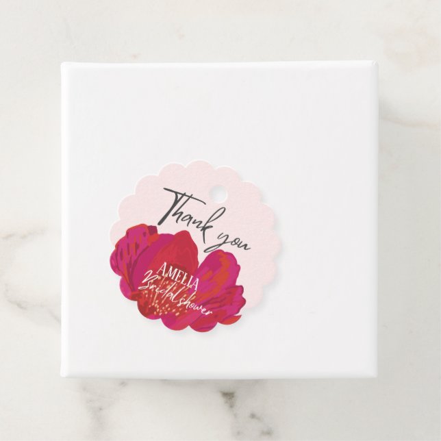 Étiquettes Cadeau Fleurs de mariée en fleurs Fête de mariage (En situation)