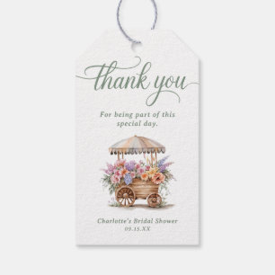 Étiquettes-cadeau Fleurs de Remerciement pour une Baby Shower Floral