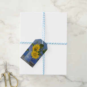 Étiquettes-cadeau Fleurs de soleil Mariage Merci Favoriser l'invité