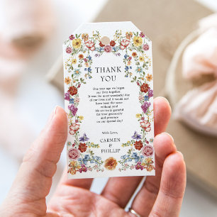 Étiquettes-cadeau Fleurs du Jardin victorien Fête de Mariage Faveurs