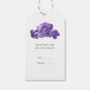 Étiquettes-cadeau Fleurs élégantes de roses vintage à l'aquarelle vi