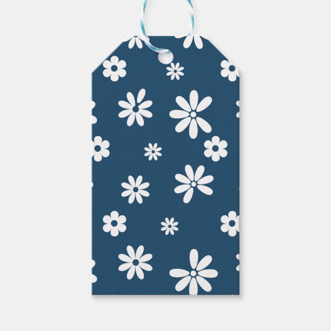Étiquettes-cadeau Fleurs et pétales 4 (Devant)