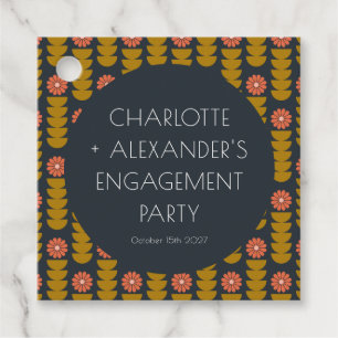 Étiquettes Cadeau Fleurs géométriques élégantes Personnalisation de 