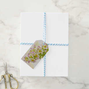 Étiquettes-cadeau Fleurs papillons