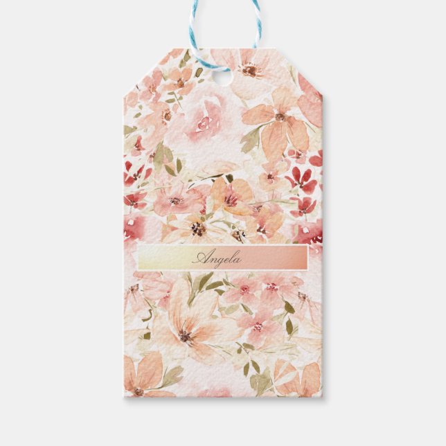 Étiquettes-cadeau Fleurs printanières en fleurs (Devant)