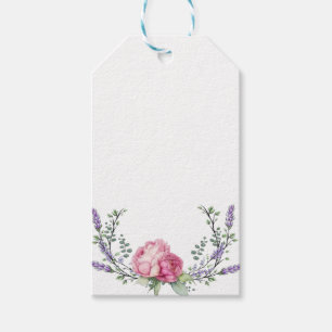 Étiquettes-cadeau Fleurs roses aquarelle roses peonies roses roses