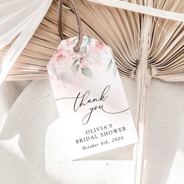 Étiquettes-cadeau Fleurs Rouges, Fleurs Roses, Boho, Fête des mariée (Créateur téléchargé)