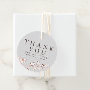 Étiquettes Cadeau Fleurs sauvages dessinées à la main Minimaliste Me