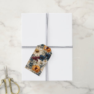 Étiquettes-cadeau Fleurs sauvages florales modernes