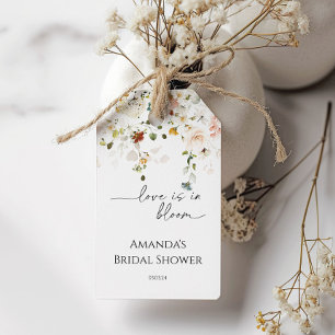 Étiquettes-cadeau Fleurs sauvages L'amour est en fleur