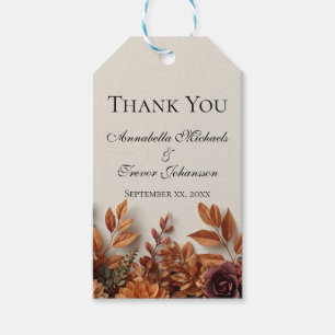 Étiquettes-cadeau Fleurs séchées automnales personnalisées