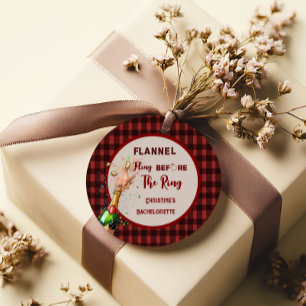 Étiquettes Cadeau Flingue de flanelle avant l'anneau célibataire d