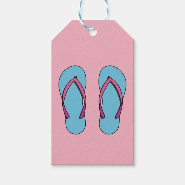 Étiquettes-cadeau Flip Flops de plage (Devant)