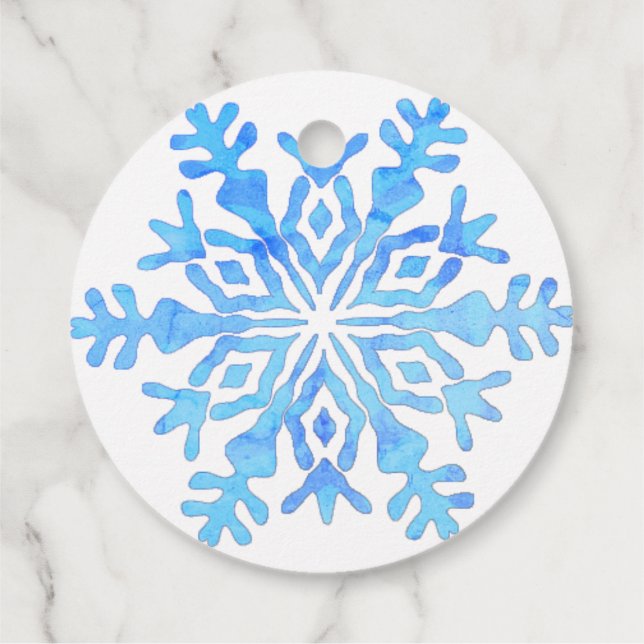 Étiquettes Cadeau flocon (Dos)