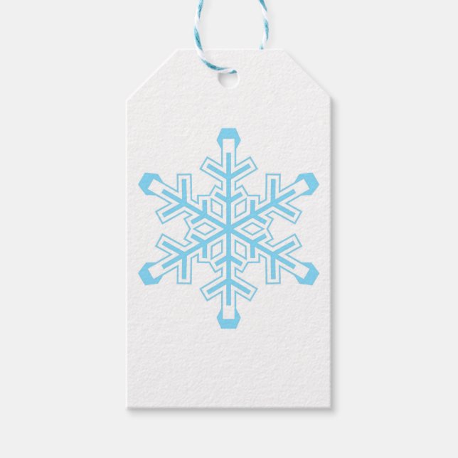 Étiquettes-cadeau Flocon de neige (Devant)