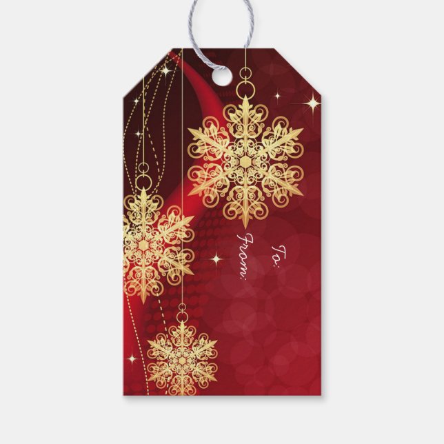 Étiquettes-cadeau Flocon de neige (Devant)
