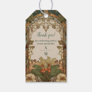 Étiquettes-cadeau Flora Vintage Art nouveau Mariage