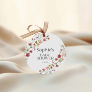 Étiquettes Cadeau Floral baby shower