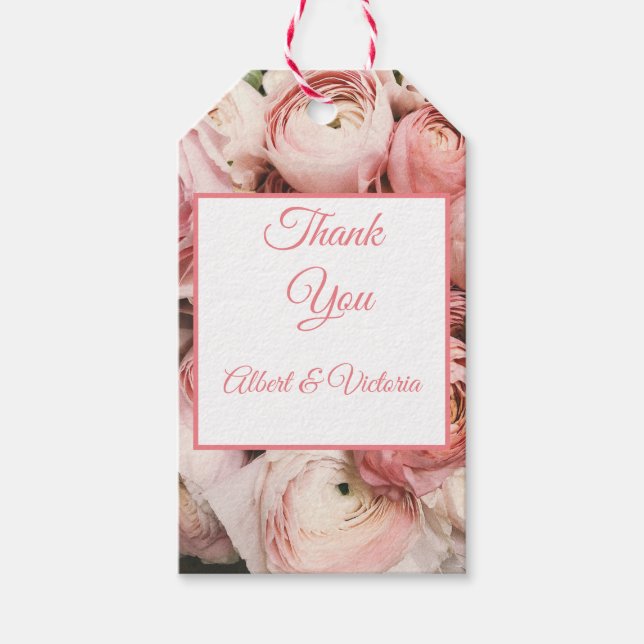 Étiquettes-cadeau Floral Blush (Devant)