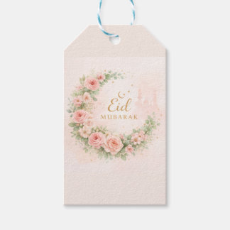Étiquettes-cadeau Floral Eid Mubarak – Blush Pink Islamic Gift f
